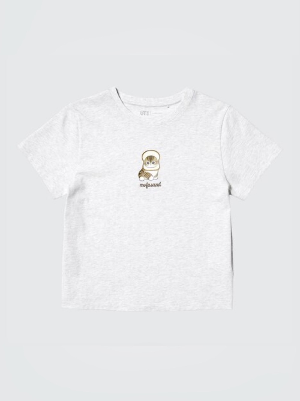 mofusand 'Bread-Meow' NWT Gray Tee Shirt UT Uniqlo Size Small - Picture 8 of 9